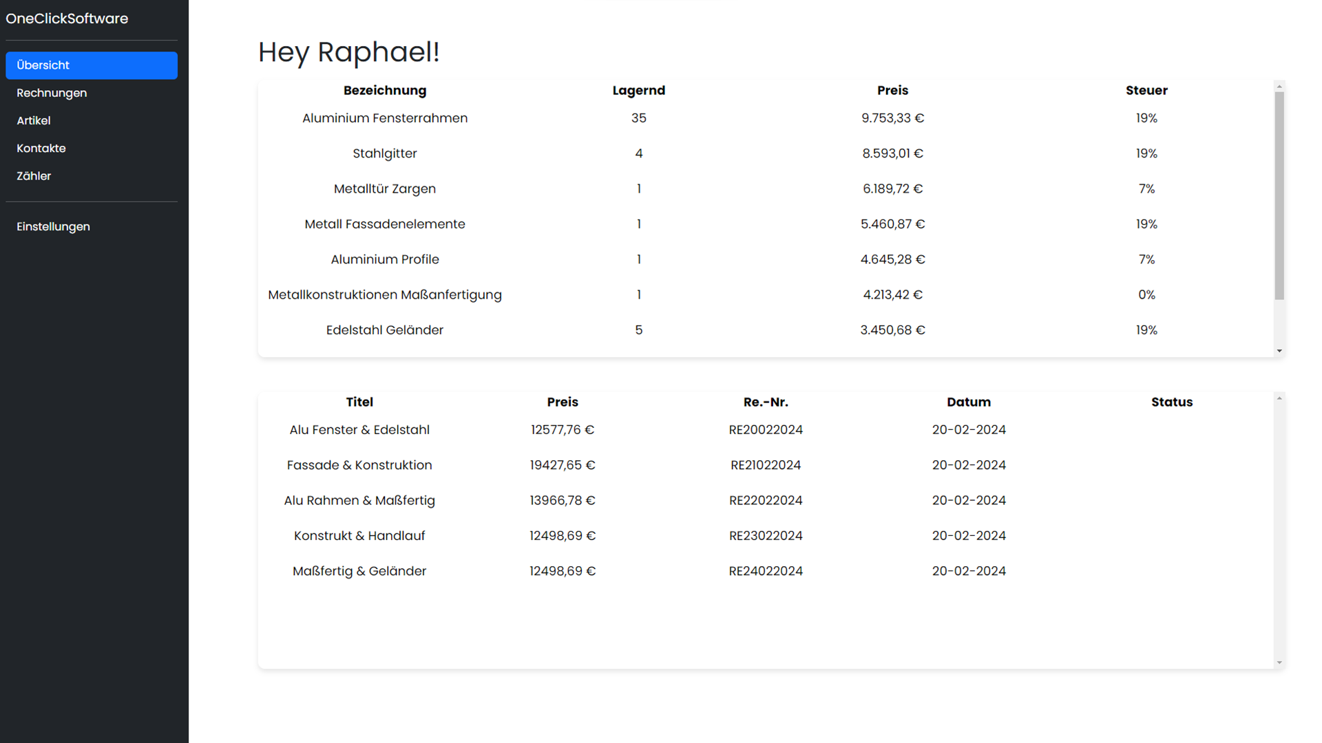 Bild der Website